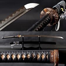 Clay Tempered Folded T10 Katana Sharp Japanese Samurai Sword Handmade Real Hamon picture