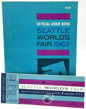 1962 Seattle World’s Fair Guide Book & Unused Admission Ticket Century 21 picture