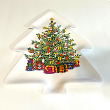 Christopher Radko Traditions Holiday Celebration Christmas Melamine Platter Tray picture