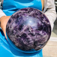 15.64LB Natural dream amethyst sphere Quartz crystal ball healing decor gift picture