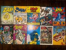 Lot Of 10 Vintage ZAP Comix No. 0,1,2,3,4,5,Underground Comic Books Apex R Crumb picture