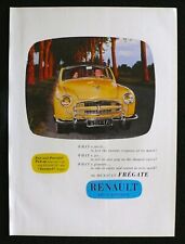 1956 RENAULT FRÉGATE French Car Auto Advert LG Ad 9x12 Advertisement picture