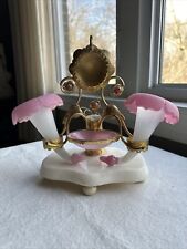 Rare Palais Royal Antique French Pink Opaline Glass Jewelry Stand picture