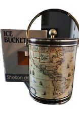 Vtg. Shelton-Ware Old World Map Ice Bucket 5Qt 1984 Made In USA, A Towie Co. USA picture