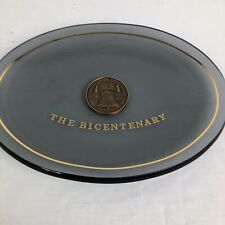 Bicentenary Oval Plate with Medallion Commemorating 200 Years Smoked Glass picture