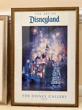 RARE Disneyland Castle Holiday Fireworks Framed Art from the Disney Gallery picture