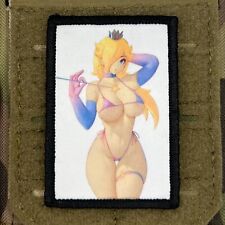 Nintendo Princess Peach Morale Patch / Military Badge Tactical Hook & Loop 399 picture