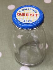 Vintage, Small 4 Fl oz Embossed Double Devon Geest Glass Bottle, Torrington picture