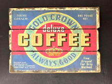 Vintage Gold Crown Coffee Sign-10 x 14