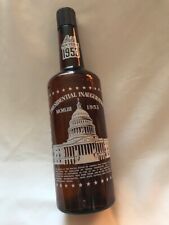 1953 Presidential Inauguration Dwight D. Eisenhower Souvenir Glass Bottle EMPTY picture