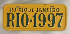 1997 Rio De Janeiro Souvenir License Plate Metal Embossed 12.5