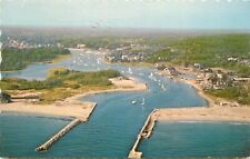 Kennebunkport River Maine aerial view ME pm 1971 Postcard picture