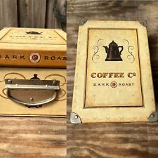 Tri Coastal Design Decrative Coffee Box Stash Trinket Storage Shabby Box8x11.5x6 picture