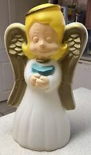 18” Vintage Christmas General Foam Plastic Lighted Light Up BlowMold Choir Angel picture