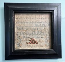 Mid-19th Century American Miniature Sampler by Ann McLean with New Frame picture