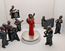 All That Jazz Enesco Figurines: Set of 8 Musicians Band: Singer: Music Box Piano picture