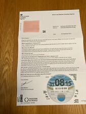 August 2015 tax disc complete with DVLA cover letter one of the last issued. picture