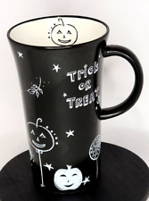 Starbucks 2007 Black Halloween Trick or Treat Cup 14 oz Coffee/Tea Mug Pumpkins picture