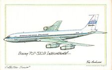 pc13056 postcard Boeing 367-80 Intercontinental not postally used picture