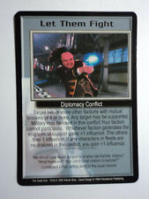 1998 BABYLON 5 CCG - THE GREAT WAR - RARE CARD - LET THEM FIGHT  picture