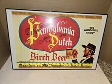 Vintage 1955 Pennsylvania Dutch Birch Beer Soda Pop Window Poster Sign,Unused picture