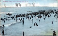 Bathing in the Surf, Atlantic City New Jersey postcard picture