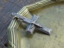Vintage 1990s Orthodox Sterling Silver 925 Pendant Cross Jewelry ICXC Crucifixio picture