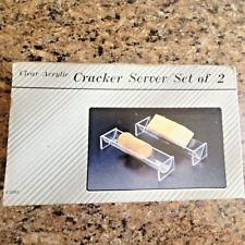 Set of 2 Acrylic Cracker Servers New in Package 8