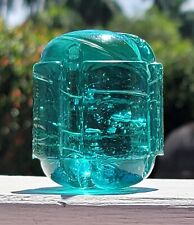 Rare Vintage Blue Aqua Glass Johnny Ball Wire Strain Insulator CD1138 Near Mint picture