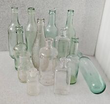 Antique Vintage Glass Bottle Various Bottles Big Lot of 13 Bottles picture