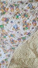 Vintage Handmade Reversible Yellows with Bears and Toys QUILT 38