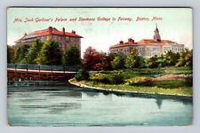 Boston MA-Massachusetts, Mrs Jack Gardner's Palace, Vintage c1908 Postcard picture