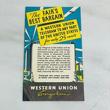1933 WESTERN UNION TELEGRAPH Advertising Pamphlet Chicago World’s Fair RARE picture