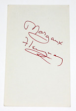 Margaux Hemingway Hand Signed 3x5 Card in Red Ink See Photos picture