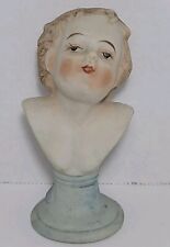 Vintage Mini Bisque Bust Young Child Figurine Japan Porcelain Art Small 4