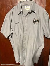 Authentic XL Vintage MGD Beer Riverside Gray Delivery Driver Work Shirt (no flag picture