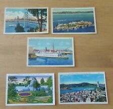 Set of 5 Vintage Colorized Postcards of San Francisco,  CA - from the 1930s picture