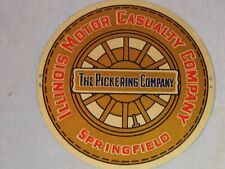 Vintage Illinois Motor Casuality Co. The Pickering Co. Springfield Grill Badge picture