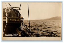 c1920's U.S.S Pittsburg Entrance To The Dardanelles Turkey RPPC Photo Postcard picture