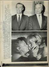 1968 Press Photo Harry Lewis with George Peppard & Jean Seberg in Movie Scene picture
