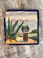 Vintage Uriarte Talavera Mexican Pottery Terra Cotta Tile Art picture
