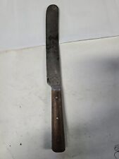 Antique Mid 1800's Unmarked Natural Handle Table Knife Rounded End picture