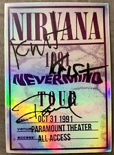 NIRVANA Holo-Decal/Sticker Glossy 3x4” 1991 All Access Backstage Pass SEATTLE picture