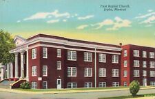 Joplin MO Missouri, First Baptist Church, Vintage Postcard picture