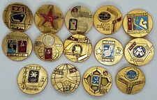SOVIET HOCKEY PLAYERS - WORLD CHAMPIONS. Set of 14 RARE SOVIET PIN BADGES. picture