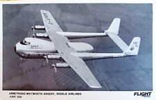 RIDDLE AIRLINES Armstrong-Whitworth ARGOSY Postcard, 1959, Travel, picture