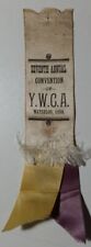1890 Seventh Annual Convention YWCA Young Women's Association Ribbon Waterloo IA picture