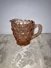 Vintage Indiana Whitehall Pink/peach Cubist Style Creamer 4” No Chips/cracks picture