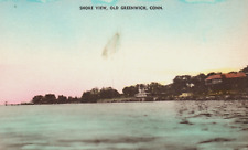 Old Greenwich Connecticut  Shore View Houses Estates Postcard picture