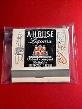 MATCHBOOK - A H RIISE LIQUORS - OLD ST. CROIX RUM - UNSTRUCK picture